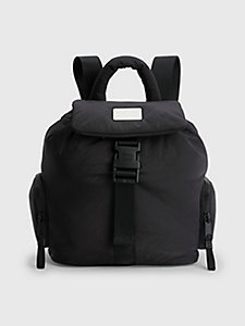 black badge recycled nylon backpack for women tommy jeans