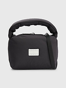 black padded recycled nylon crossover bag for women tommy jeans