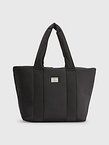 black medium travel tote for women tommy jeans