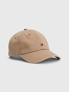 brown essential flag baseball cap for women tommy hilfiger