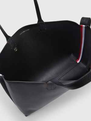 Iconic Monogram Tote Bag BLACK Tommy Hilfiger