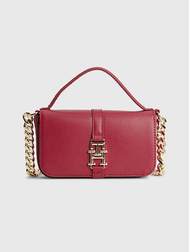 REGATTA RED Chain Strap Crossover Bag for women TOMMY HILFIGER