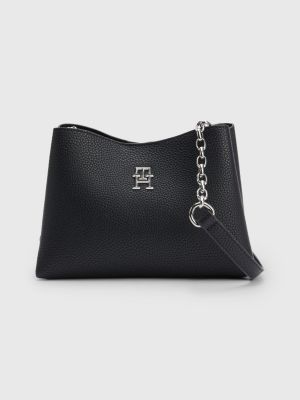 Crossbody Chain Monogram Plaque Bag | BLACK | Tommy Hilfiger