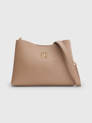 Crossbody Chain Monogram Plaque Bag BROWN Tommy Hilfiger