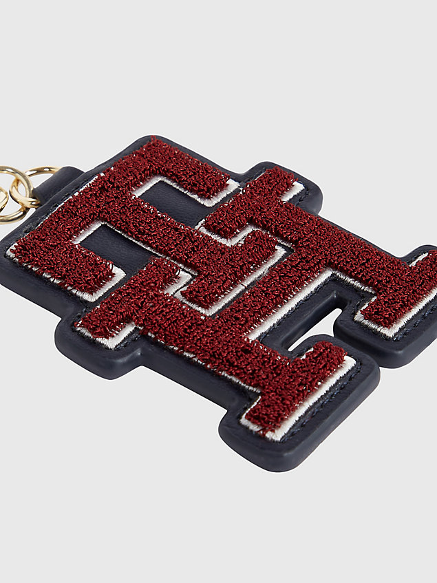 red th monogram sleutelhanger in cadeaubox voor dames - tommy hilfiger