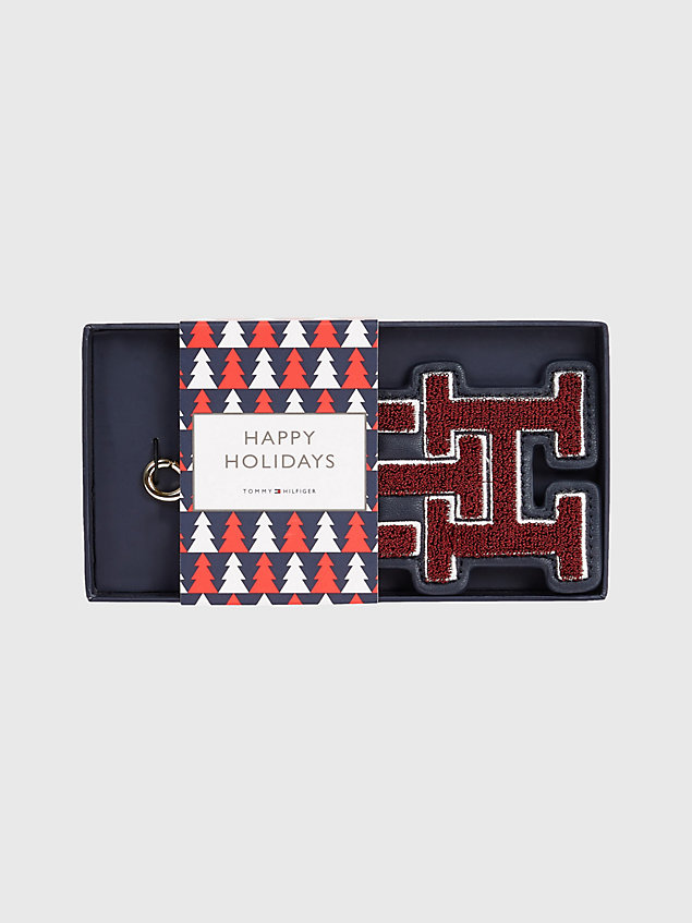 red th monogram key fob gift box for women tommy hilfiger
