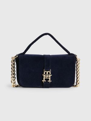 heilig Alert woordenboek Fluwelen crossbodytas | BLAUW | Tommy Hilfiger