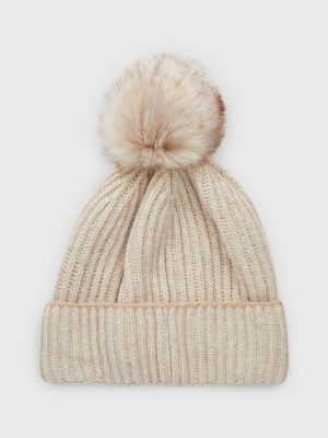 YCBMINGCAN Damen Winter Set 3-teilig - Beanie Mütze Mit Bommel, Schal & Handschuhe