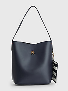 blue iconic bucket bag for women tommy hilfiger