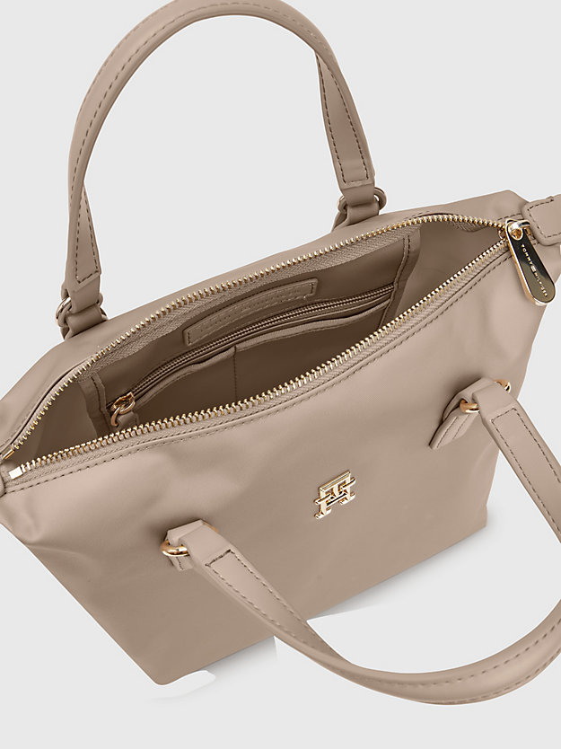BEIGE Small Monogram Tote for women TOMMY HILFIGER