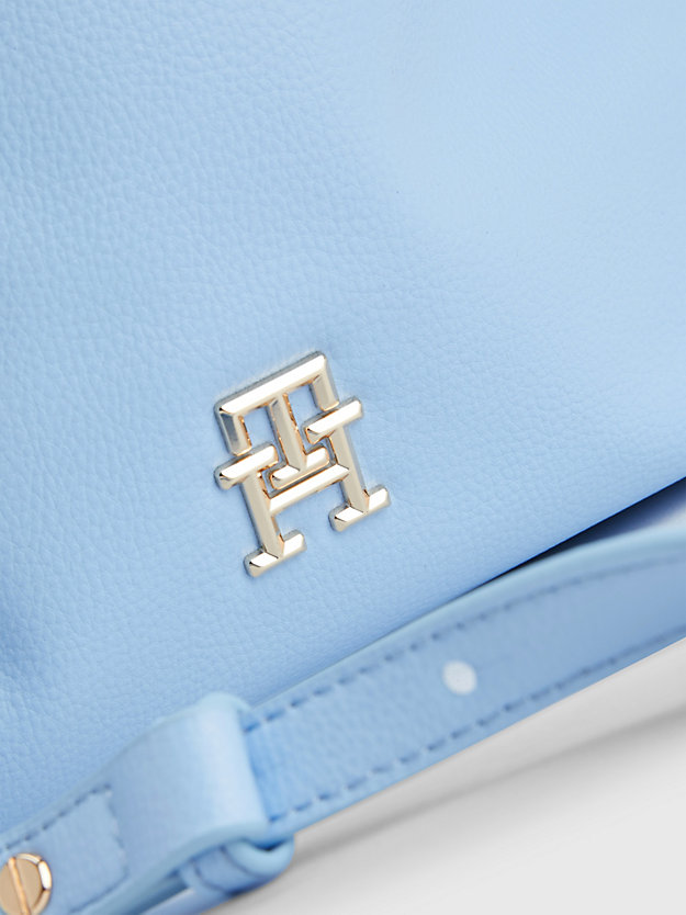 VESSEL BLUE Metallic Monogram Shoulder Bag for women TOMMY HILFIGER