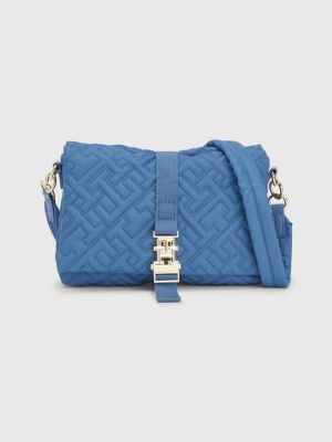 TH Monogram gesteppte CrossbodyTasche BLAU Tommy Hilfiger