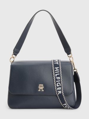 Logo Strap Monogram Shoulder Bag BLUE Tommy Hilfiger