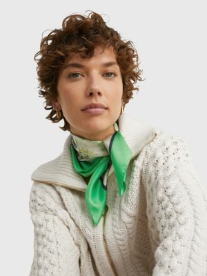 Iconic Prep sjaal met bloemenprint | GROEN | Tommy