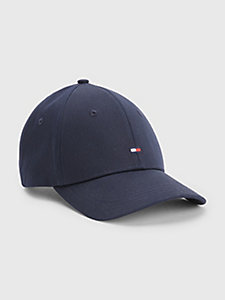 blue essential organic cotton flag baseball cap for women tommy hilfiger