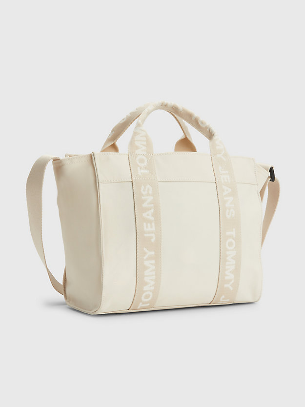 CLASSIC BEIGE Essential Small Logo Strap Tote for women TOMMY JEANS