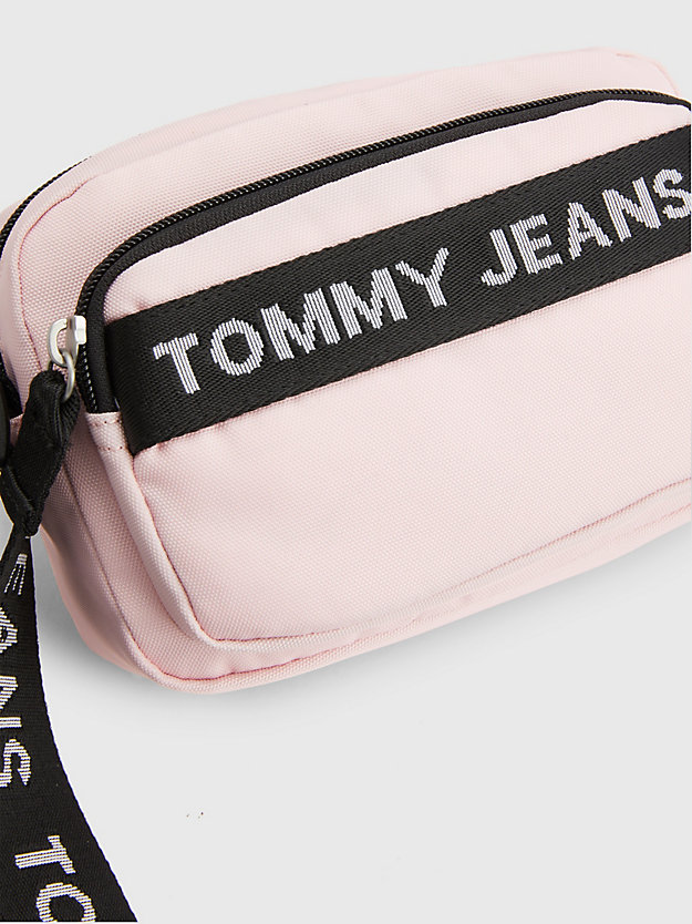 PRECIOUS PINK Essential Logo Strap Crossover Bag for women TOMMY JEANS