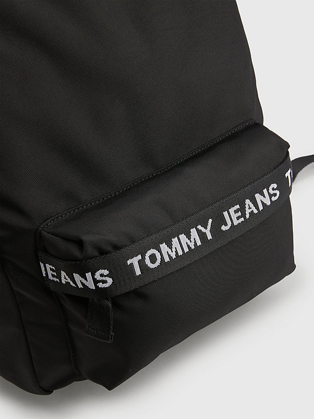 BLACK Essential Repeat Logo Backpack for women TOMMY JEANS