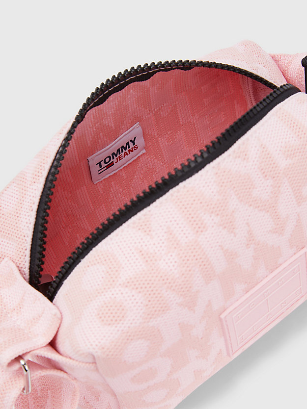 PRECIOUS PINK Woven Logo Crossover Bag for women TOMMY JEANS