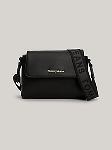 черный сумка кросс-боди с логотипом для женщины - tommy jeans