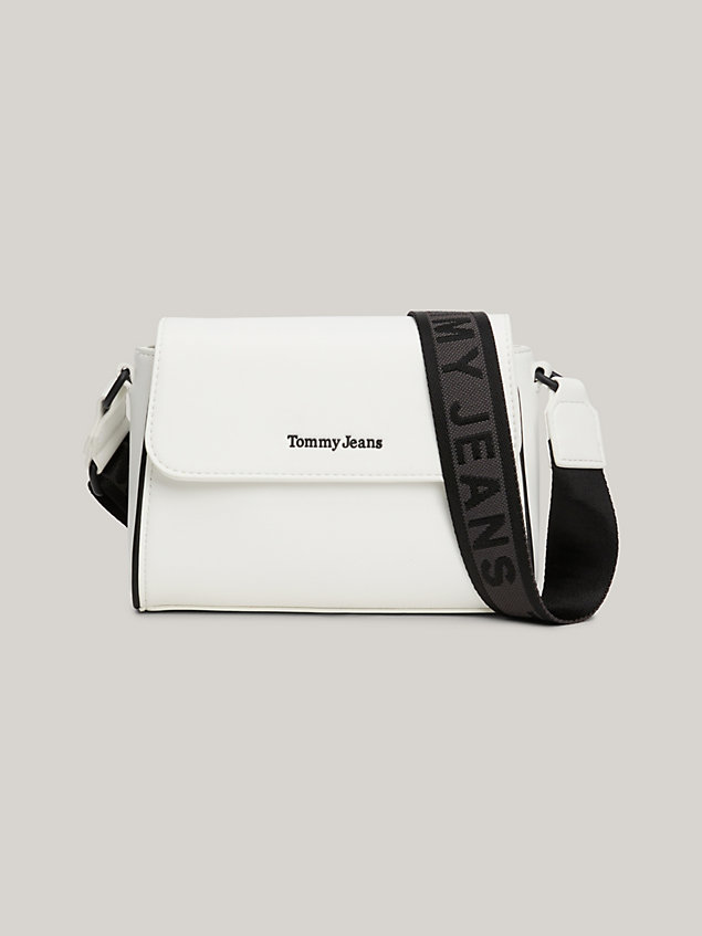 white prep flap small crossover bag for women tommy jeans