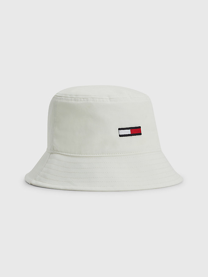 white flag patch bucket hat for women tommy jeans