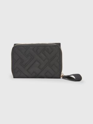 Cartera con monogramas TH acolchados | NEGRO |