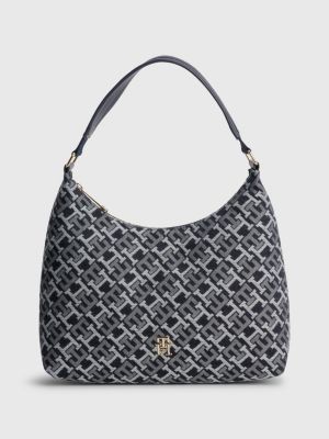Iconic Monogram Denim Hobo Shoulder Bag DENIM Tommy Hilfiger
