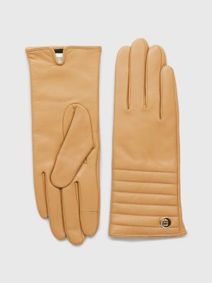 Elevated Leather Gloves | BROWN | Tommy Hilfiger