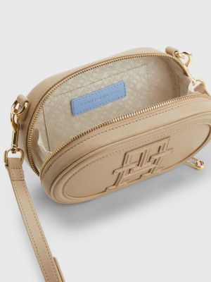 Textured Monogram Crossover Camera Bag | BEIGE | Tommy Hilfiger