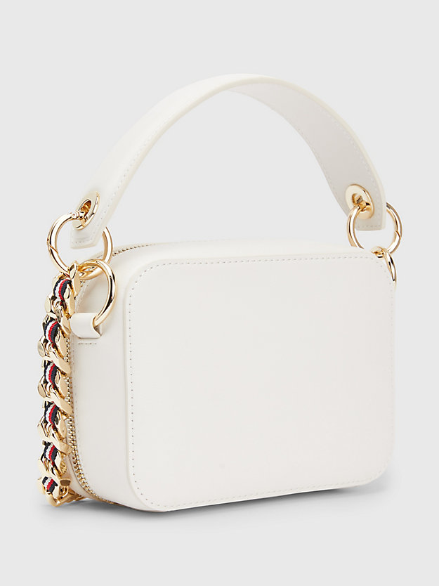 WEATHERED WHITE Chic Chain Strap Crossover Bag for women TOMMY HILFIGER