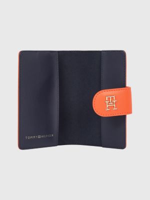 Monogram Passport Holder ORANGE Tommy Hilfiger