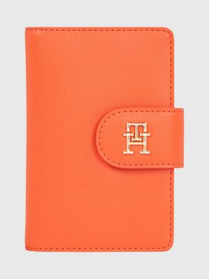 Monogram Passport Holder ORANGE Tommy Hilfiger
