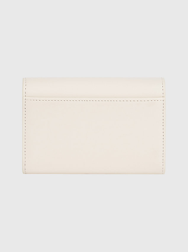 beige chic medium monogram flap wallet for women tommy hilfiger