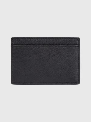 Logo Embossed Credit Card Holder BLACK Tommy Hilfiger