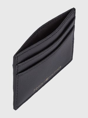 Logo Embossed Credit Card Holder BLACK Tommy Hilfiger