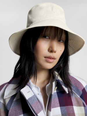 Textured Stitching Monogram Bucket Hat | BEIGE | Tommy Hilfiger