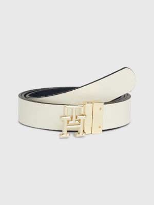 TOMMY HILFIGER - Women's elastic waist monogram belt 