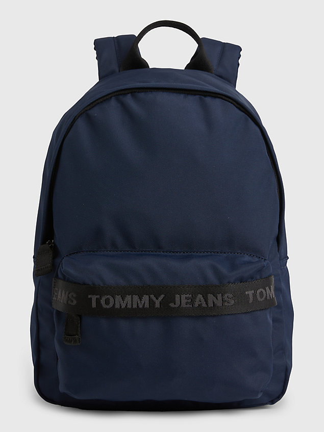 blue essential logo tape backpack for women tommy jeans