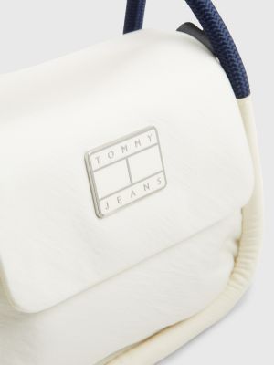 CrossbodyTasche mit TommyBadge an Klappe WEIß Tommy Hilfiger
