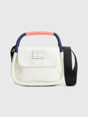 CrossbodyTasche mit TommyBadge an Klappe WEIß Tommy Hilfiger