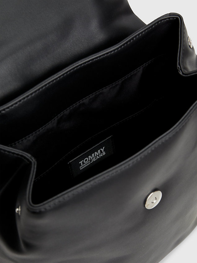 black rugzak met gewatteerd handvat voor dames - tommy jeans