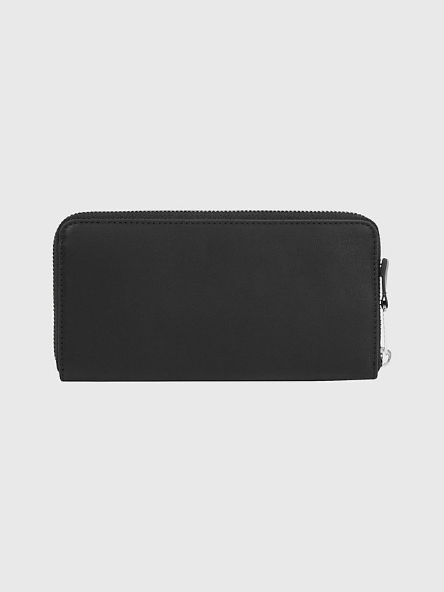 black logo large zip-around wallet for women tommy jeans