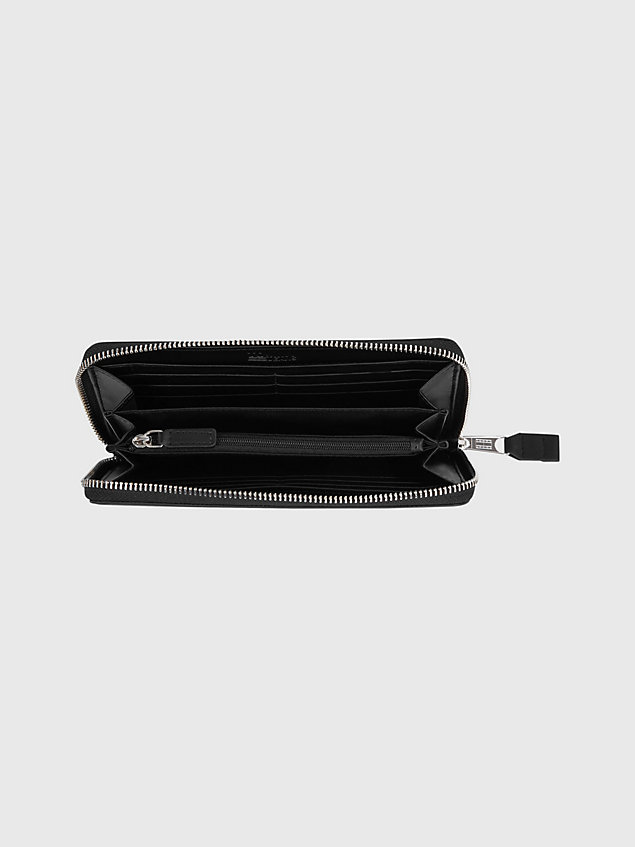 black große brieftasche mit rundum-reißverschluss für damen - tommy jeans