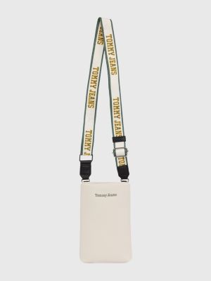 Logo Strap Phone Pouch Beige Tommy Hilfiger