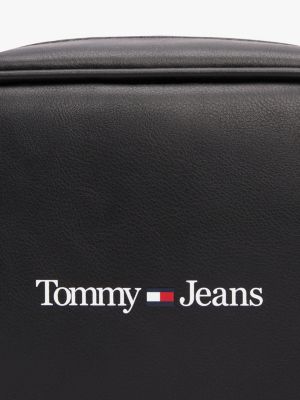 schwarz crossbody-kameratasche mit logo für damen - tommy jeans