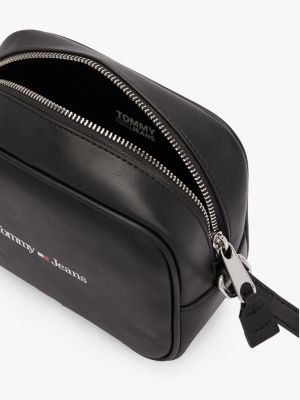 schwarz crossbody-kameratasche mit logo für damen - tommy jeans