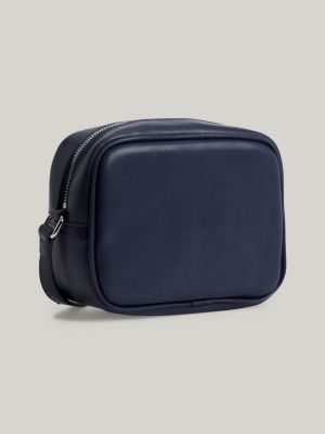 blau crossbody-kameratasche mit logo für damen - tommy jeans