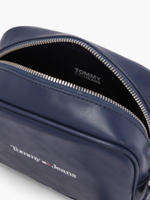 blau crossbody-kameratasche mit logo für damen - tommy jeans