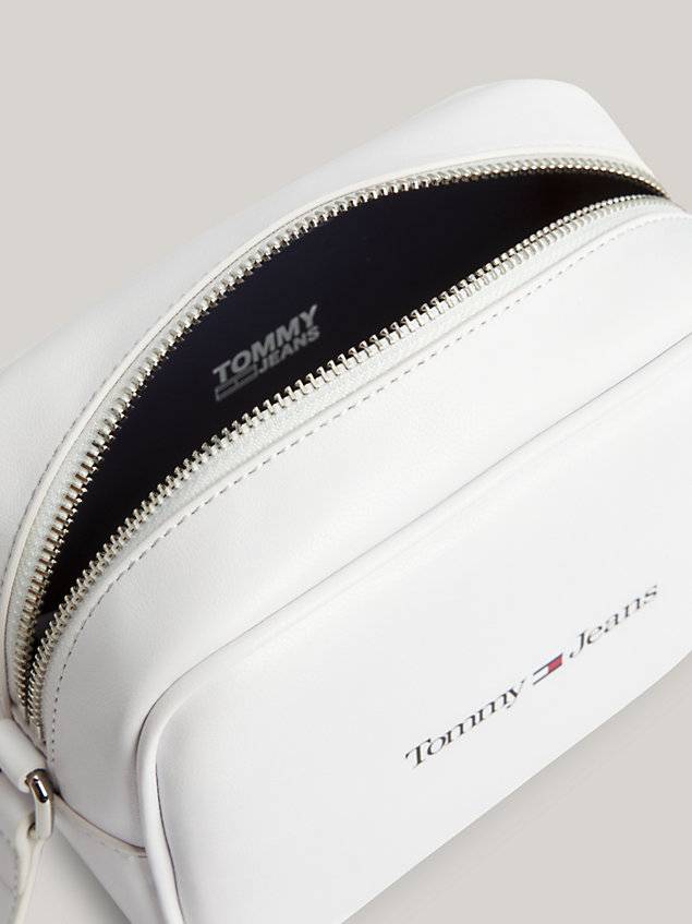 white logo crossover camera bag for women tommy jeans